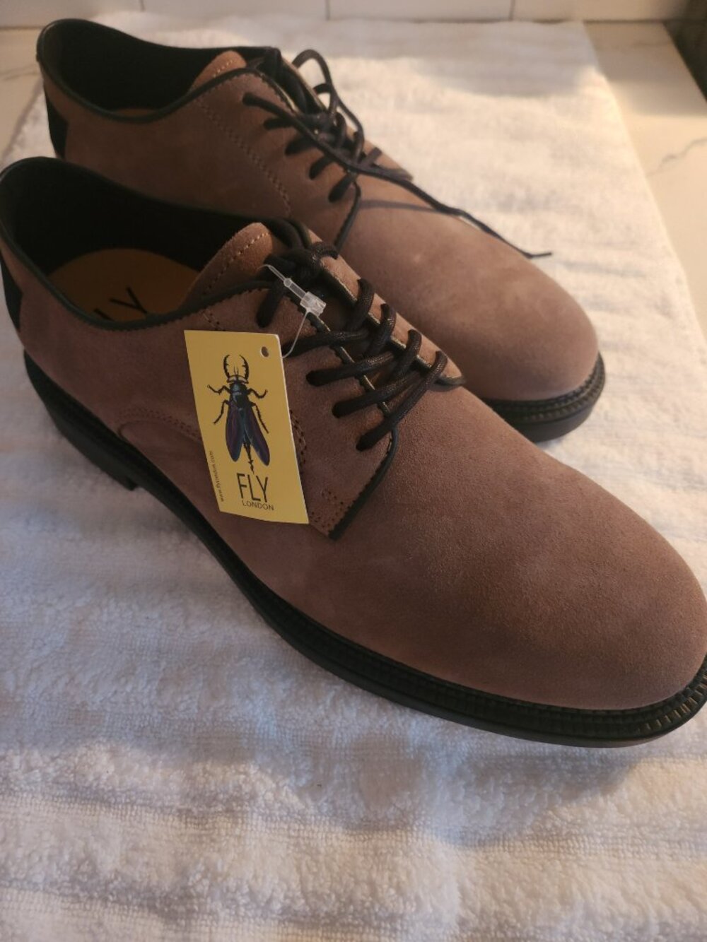 Fly London Men Suede Oxford Derby Shoes NWT 43 10